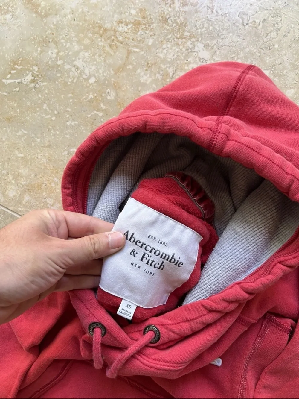 Abercrombie & Fitch Women's Pink Pullover Femme Hoodie Sweater Size XS - Picture 3 of 3
